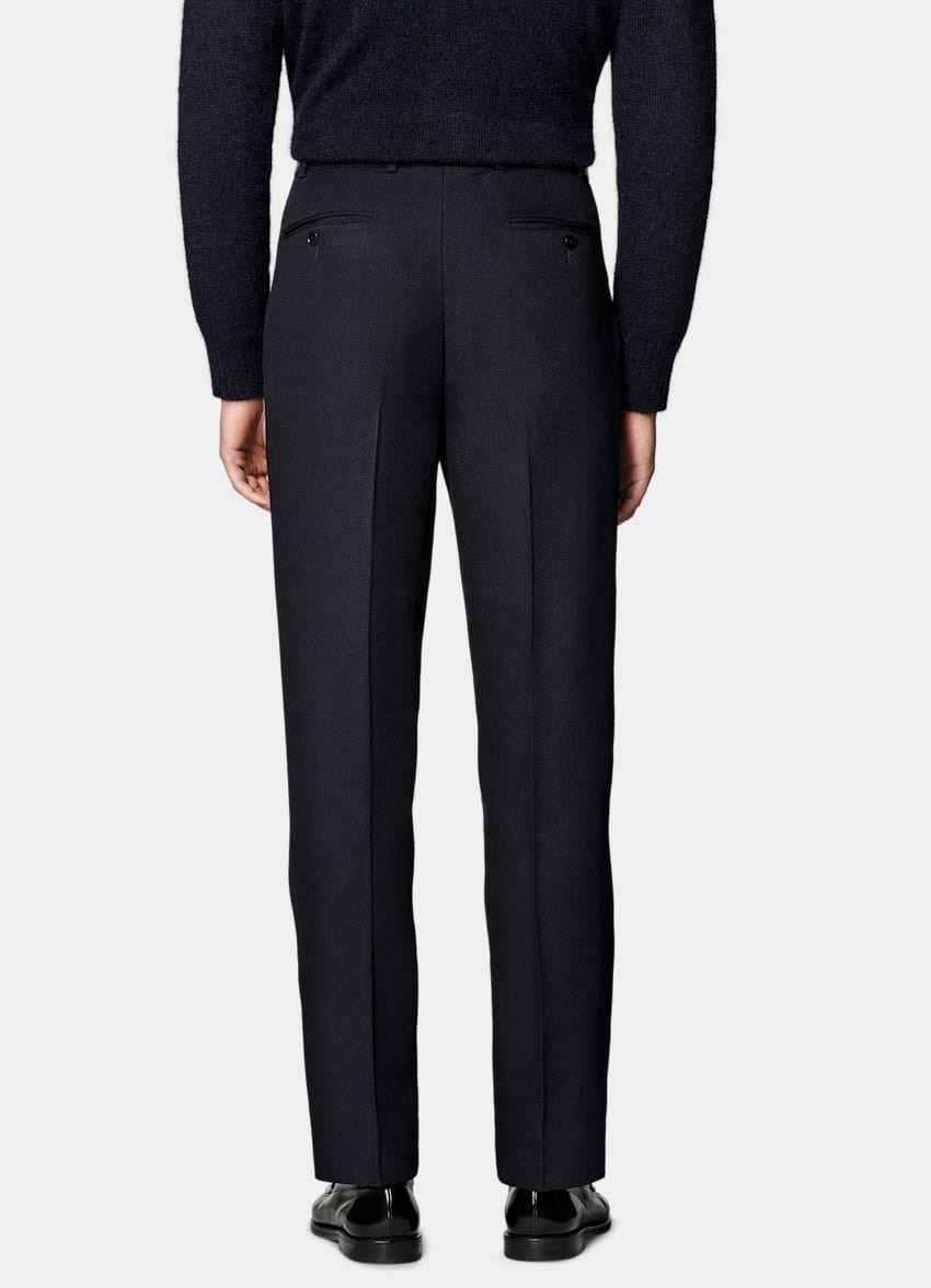 SUITSUPPLY Winter Pure 4-Ply Traveller Wool by Rogna, Italy Navy Relaxed Fit Roma Suit