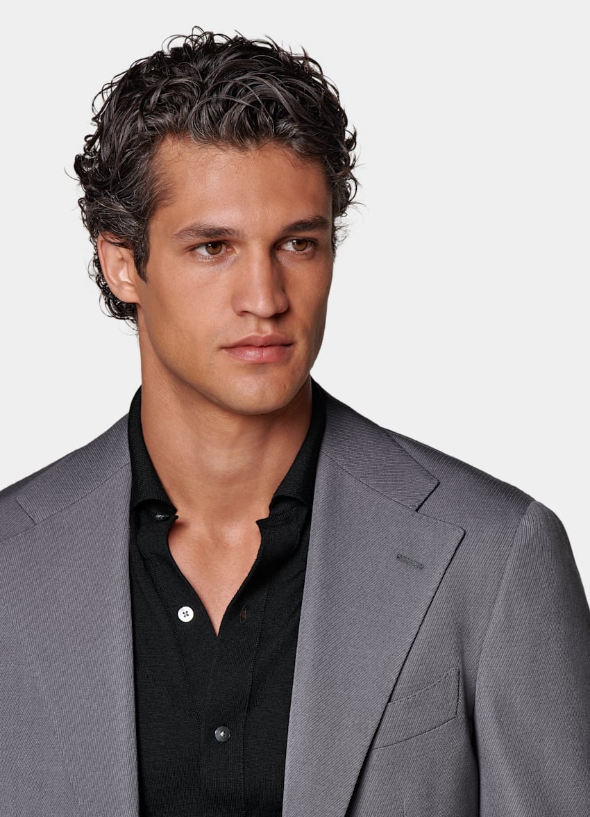 SUITSUPPLY Winter Pure Schurwolle by Rogna, Italien Roma Anzug mittelgrau Relaxed Fit