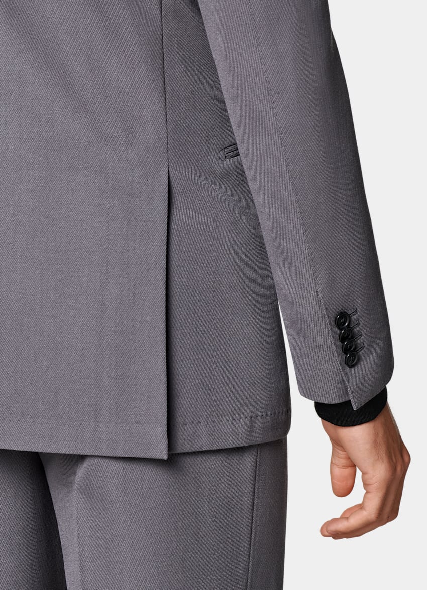 SUITSUPPLY Winter Pure Schurwolle by Rogna, Italien Roma Anzug mittelgrau Relaxed Fit