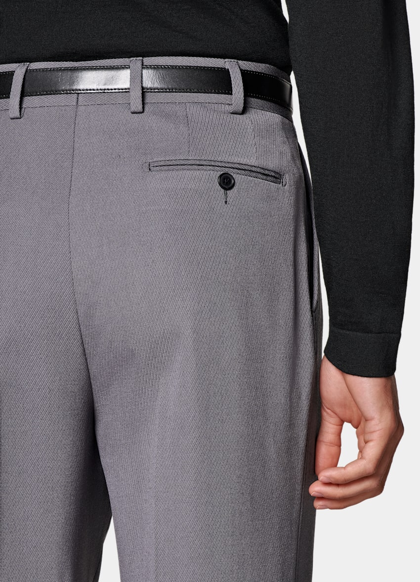 SUITSUPPLY Winter Pure Schurwolle by Rogna, Italien Roma Anzug mittelgrau Relaxed Fit