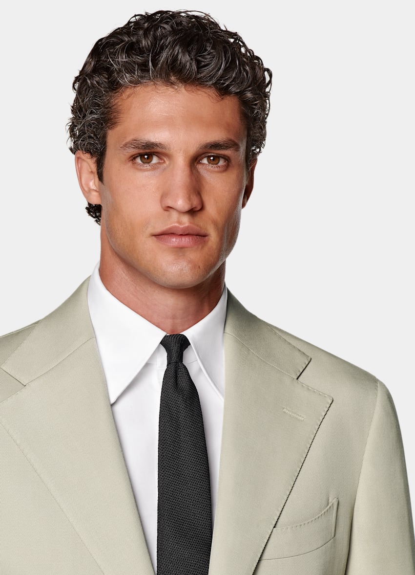 SUITSUPPLY All Season Pure S120's Wool by E.Thomas, Italy Light Green Relaxed Fit Roma Suit
