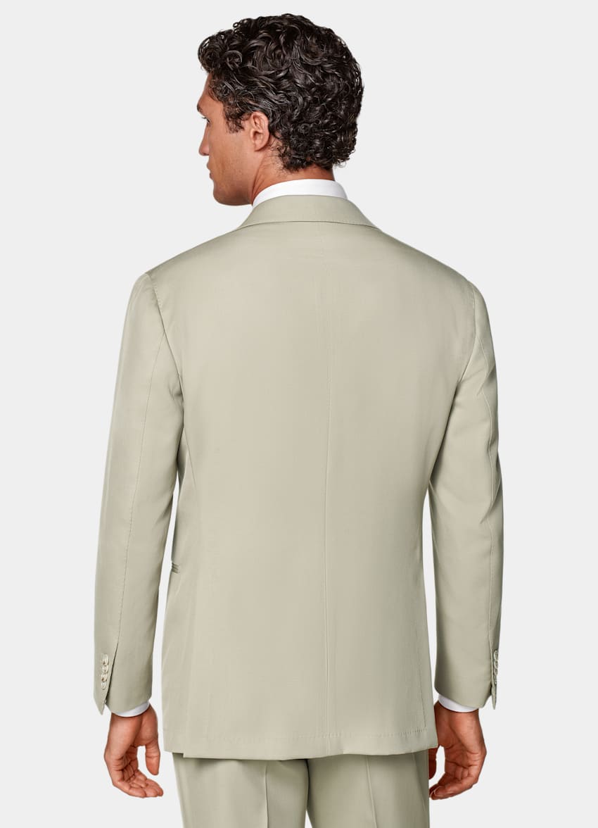 SUITSUPPLY All Season Pure S120's Wool by E.Thomas, Italy Light Green Relaxed Fit Roma Suit