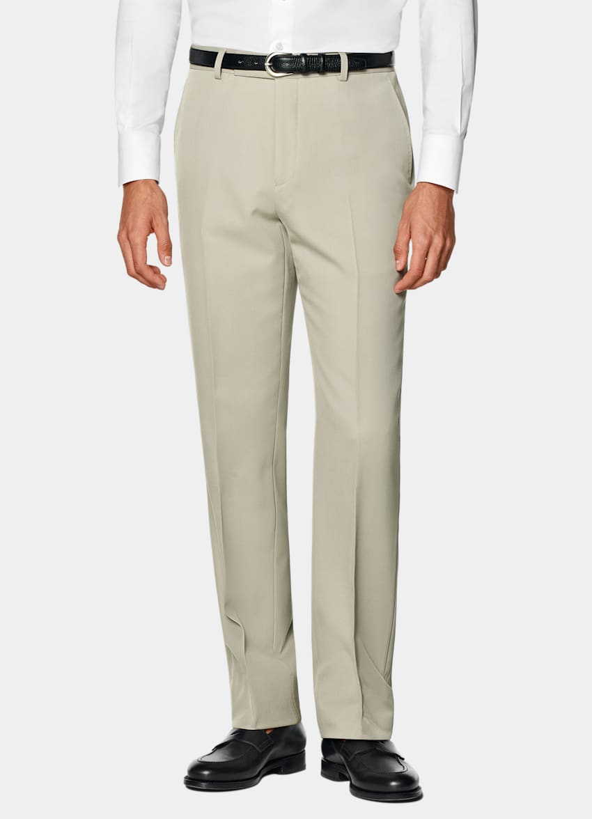 SUITSUPPLY All Season Pure S120's Wool by E.Thomas, Italy Light Green Relaxed Fit Roma Suit
