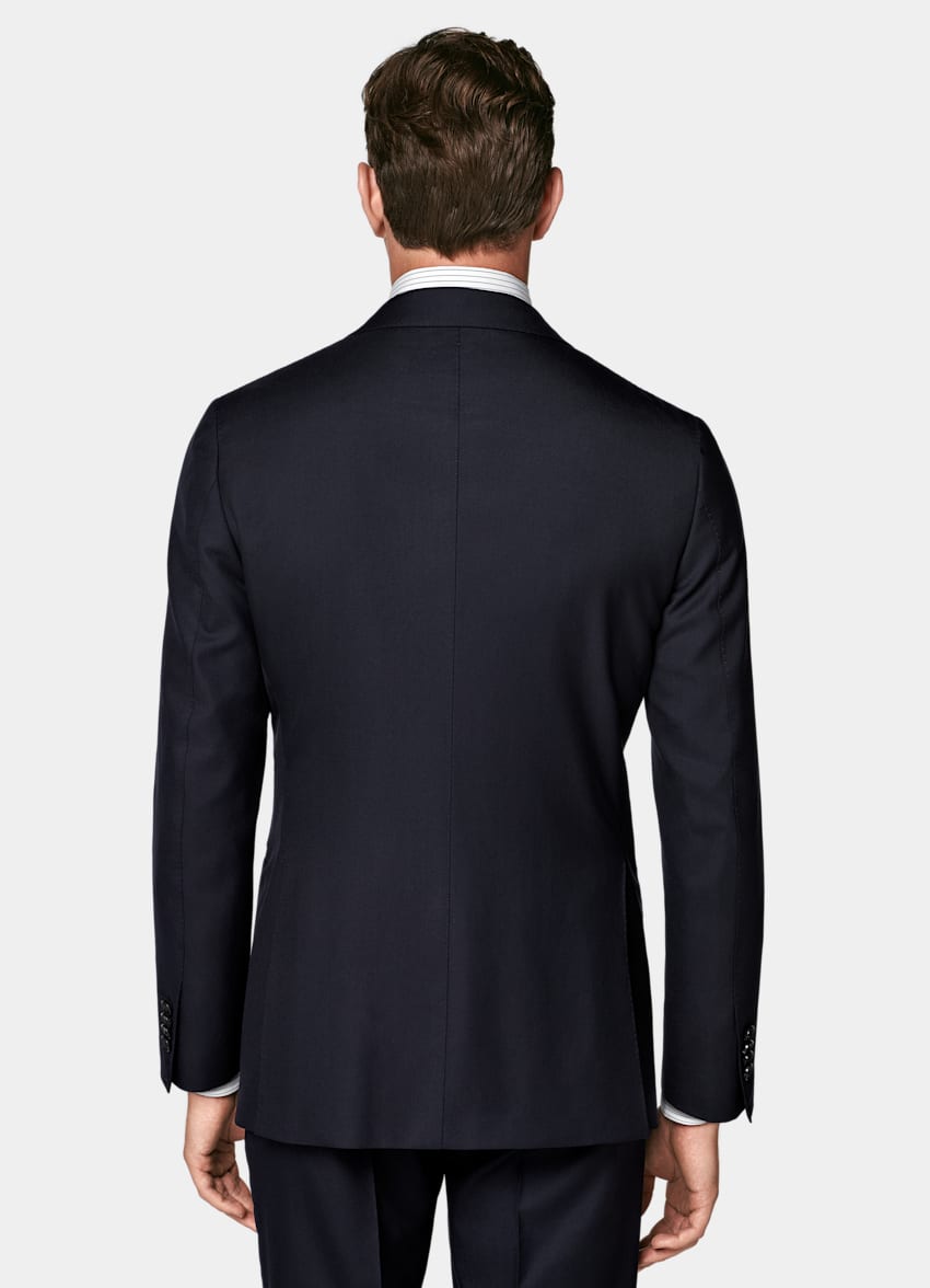 SUITSUPPLY All Season Pure S150's Wool by E.Thomas, Italy Navy Tailored Fit Havana Suit