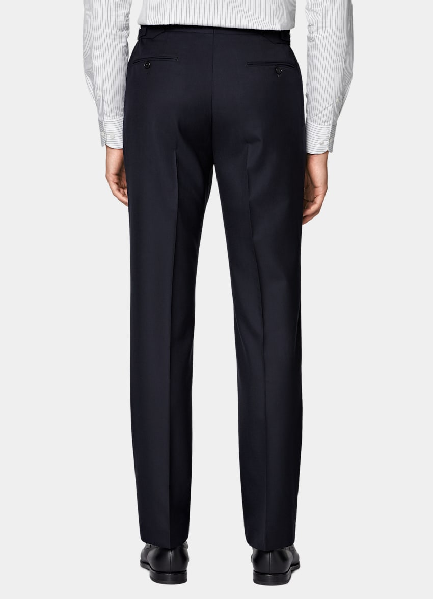 SUITSUPPLY All Season Pure S150's Wool by E.Thomas, Italy Navy Tailored Fit Havana Suit