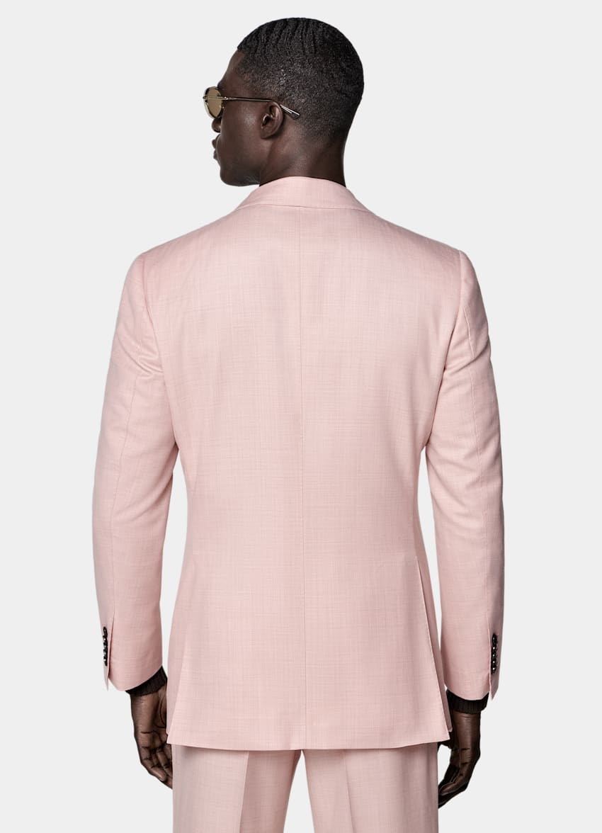 SUITSUPPLY All Season Pure S130's Wool by E.Thomas, Italy Pink Tailored Fit Milano Suit