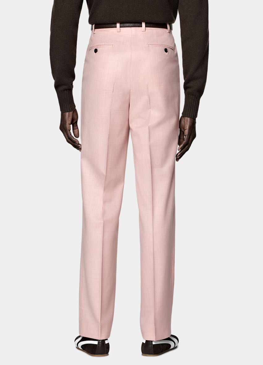 SUITSUPPLY All Season Pure S130's Wool by E.Thomas, Italy Pink Tailored Fit Milano Suit