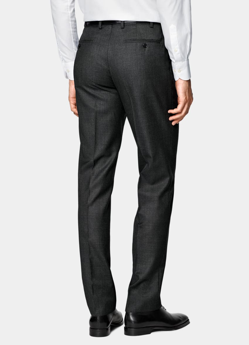 SUITSUPPLY All Season Pure S150's Wool by E.Thomas, Italy Dark Grey Tailored Fit Milano Suit