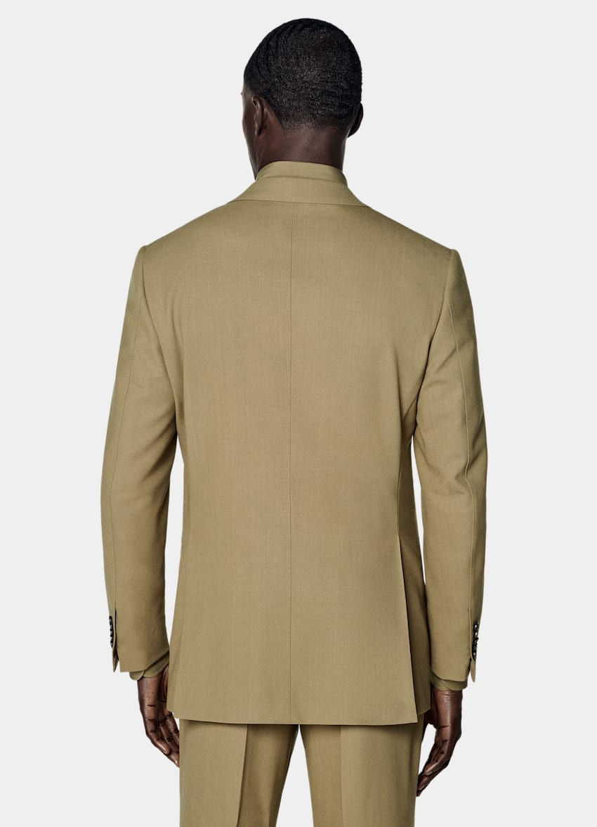 SUITSUPPLY All Season Pure Wool by Angelico, Italy Mid Green Tailored Fit Milano Suit