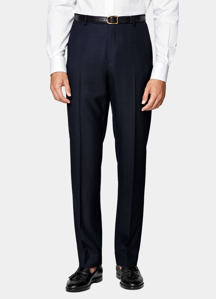 SUITSUPPLY All Season Pure S150's Wool by E.Thomas, Italy Navy Tailored Fit Milano Suit