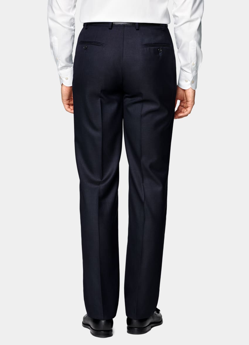 SUITSUPPLY All Season Pure S150's Wool by E.Thomas, Italy Navy Tailored Fit Milano Suit