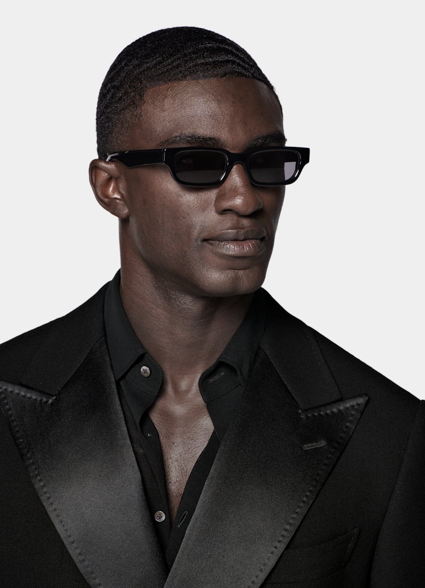 SUITSUPPLY All Season Czysta wełna od Angelico, Włochy Smoking Milano tailored fit czarny