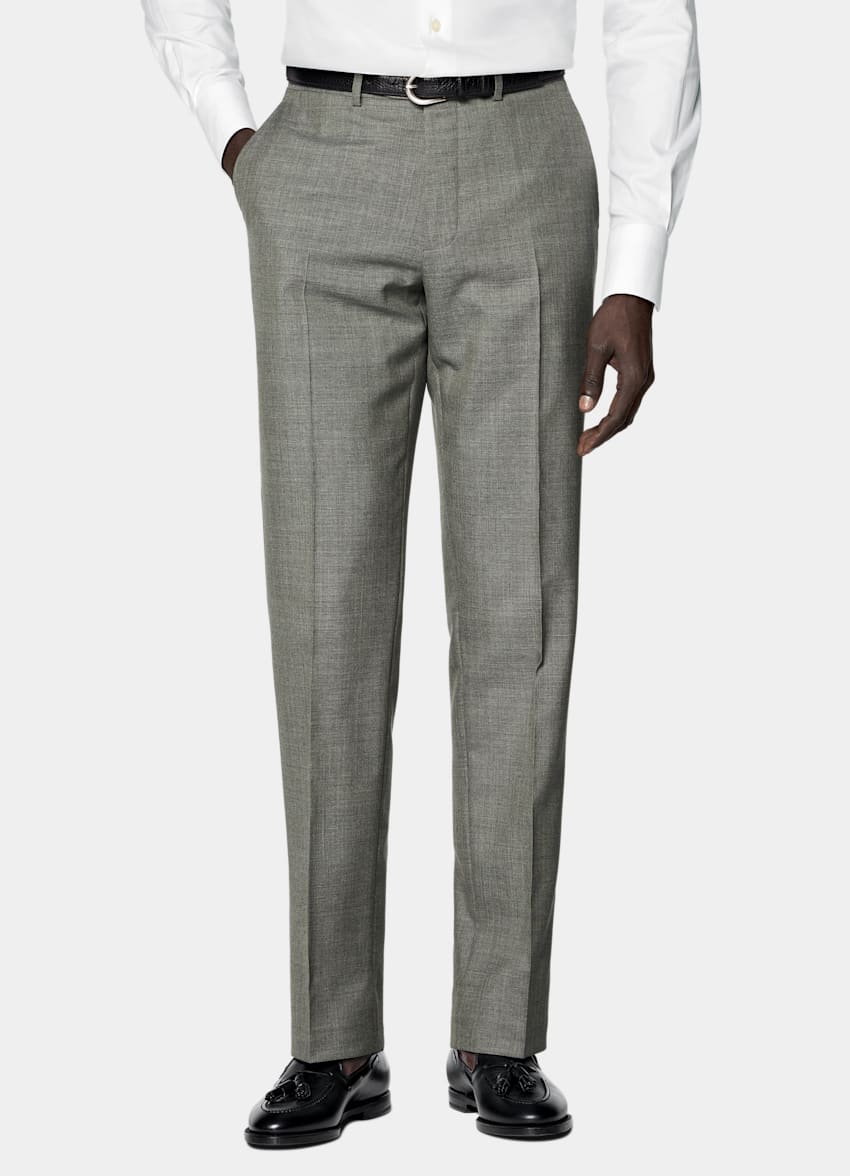 SUITSUPPLY All Season Pure Tropical Wool by Vitale Barberis Canonico, Italy Mid Green Perennial Tailored Fit Havana Suit