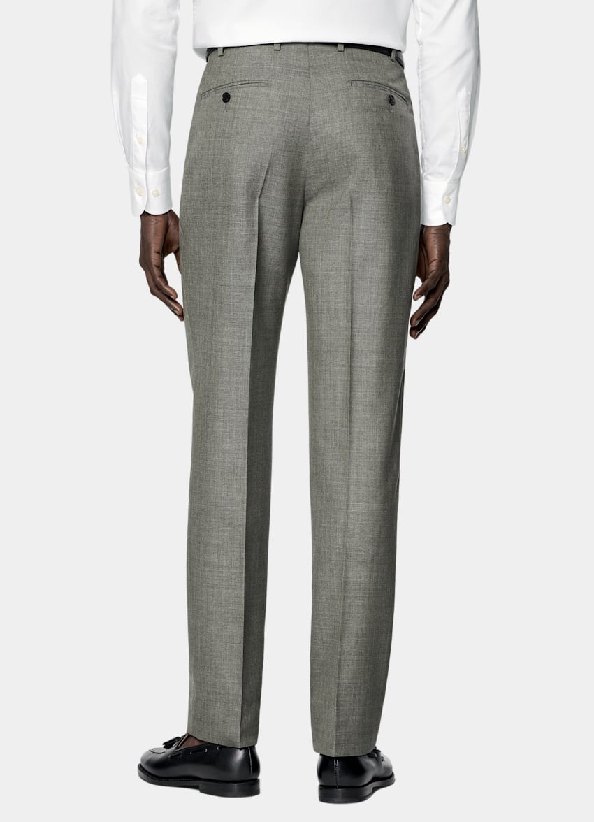 SUITSUPPLY All Season Pure Tropical Wool by Vitale Barberis Canonico, Italy Mid Green Perennial Tailored Fit Havana Suit
