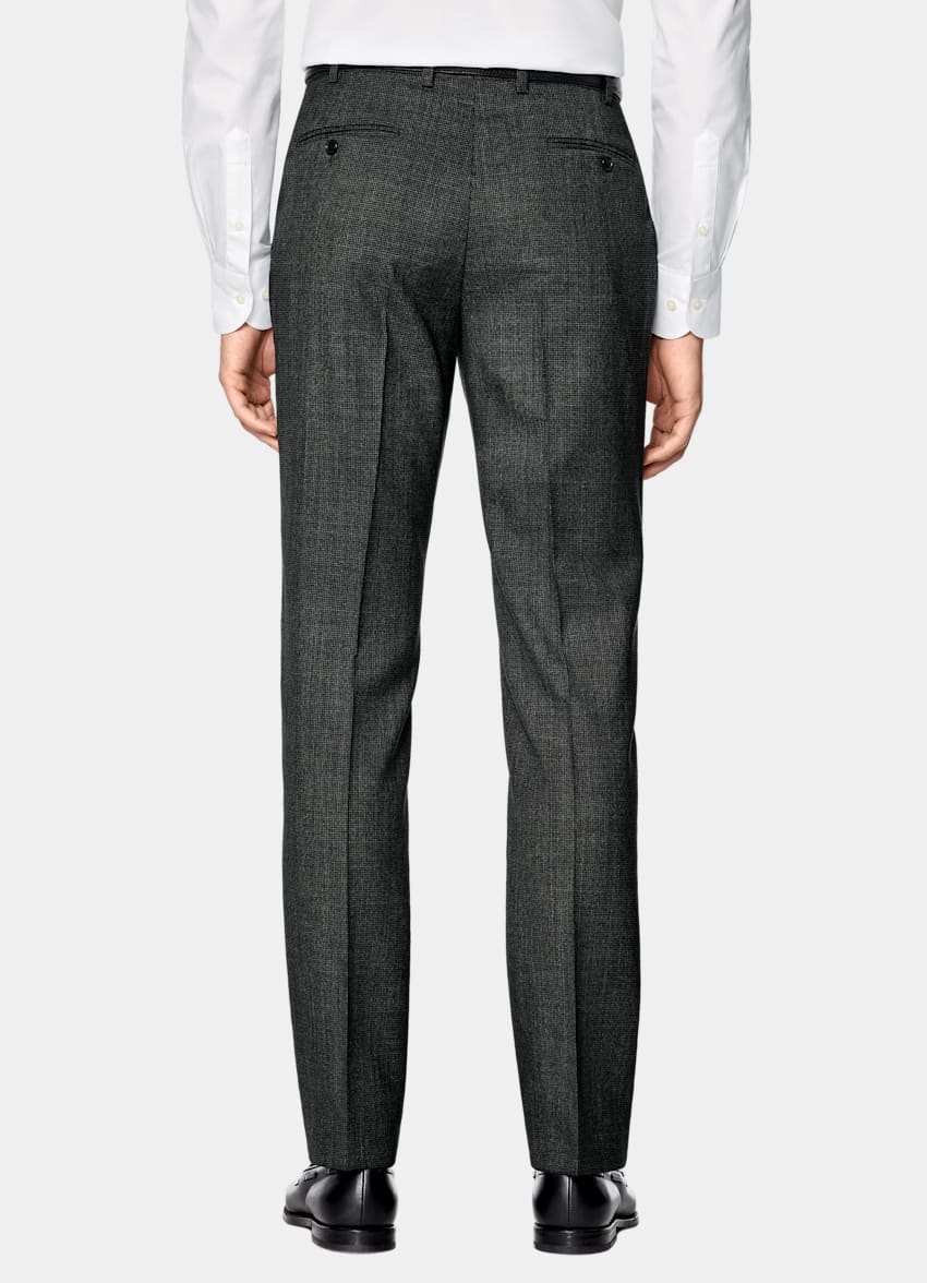 SUITSUPPLY All Season Pure Tropical Wool by Vitale Barberis Canonico, Italy Dark Grey Perennial Tailored Fit Havana Suit