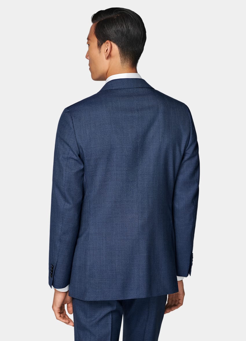 SUITSUPPLY All Season Pure Tropical Wool by Vitale Barberis Canonico, Italy Mid Blue Perennial Tailored Fit Havana Suit