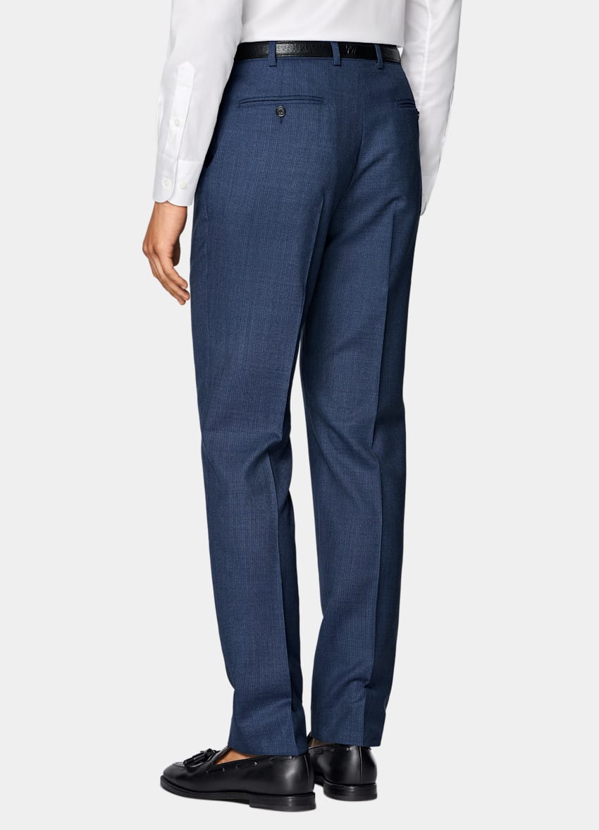 SUITSUPPLY All Season Pure Tropical Wool by Vitale Barberis Canonico, Italy Mid Blue Perennial Tailored Fit Havana Suit