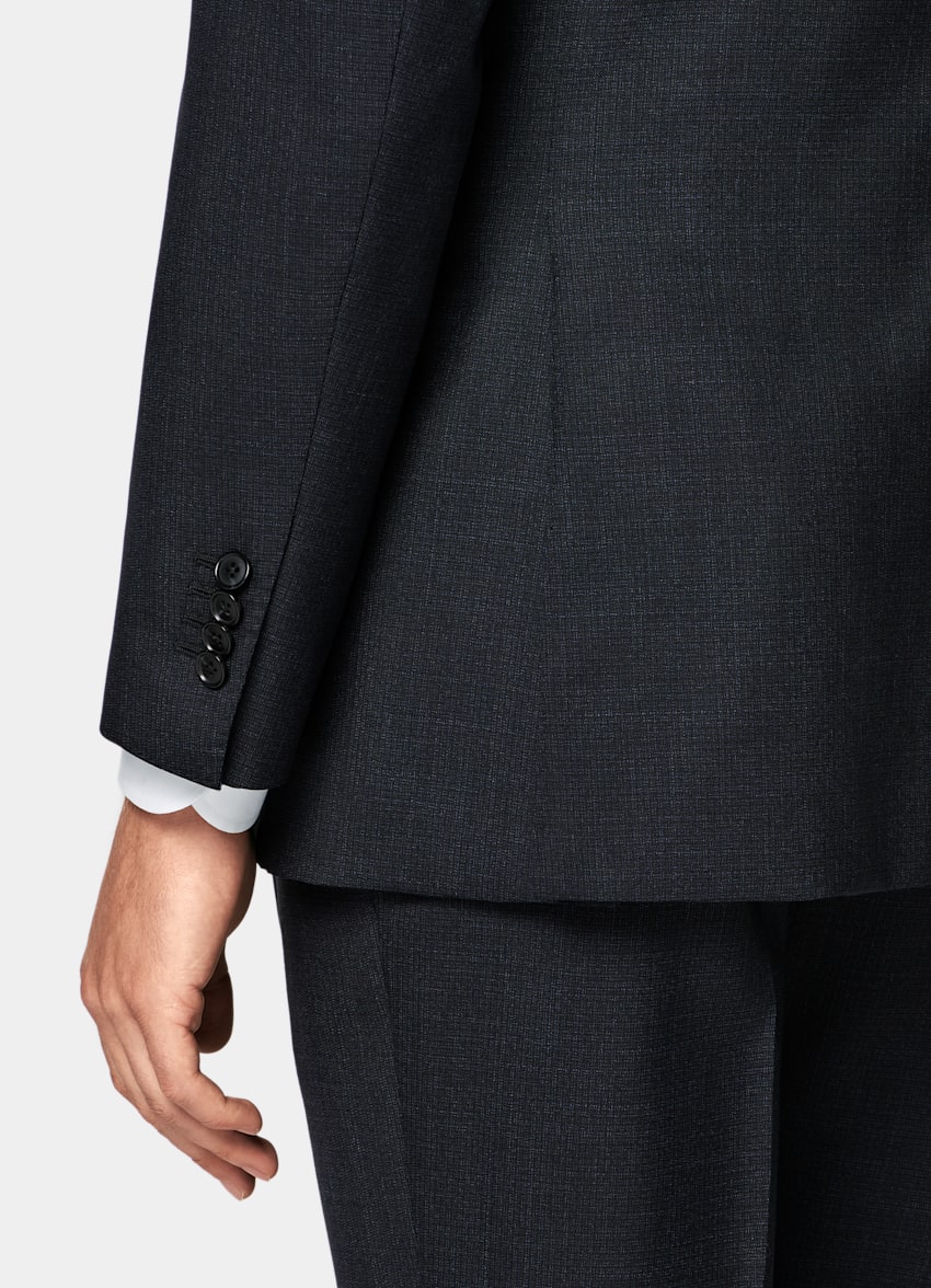 SUITSUPPLY All Season Pure Tropical Wool by Vitale Barberis Canonico, Italy Navy Perennial Tailored Fit Havana Suit
