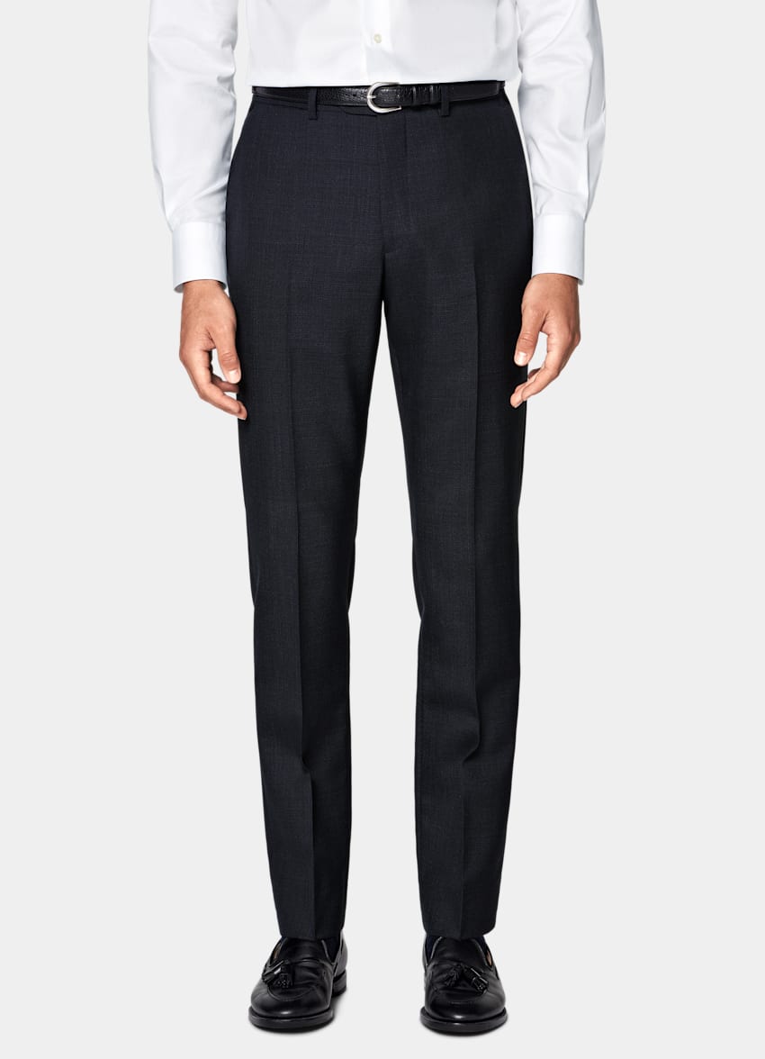 SUITSUPPLY All Season Pure Tropical Wool by Vitale Barberis Canonico, Italy Navy Perennial Tailored Fit Havana Suit