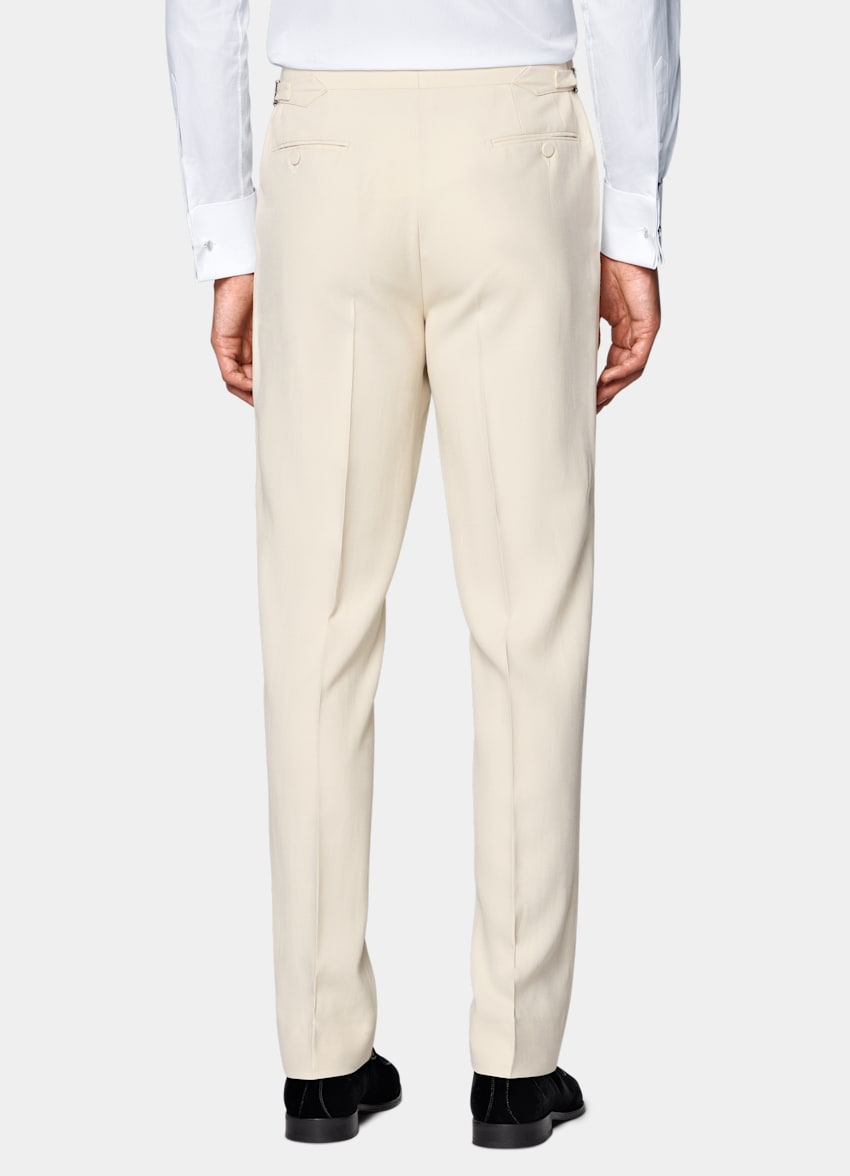 SUITSUPPLY All season Viscose laine par Emmetex, Italie Smoking Milano coupe Tailored blanc cassé