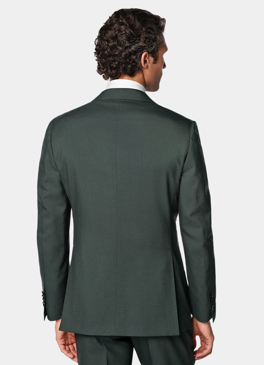 SUITSUPPLY All season Pure laine tropicale par Vitale Barberis Canonico, Italie Costume Perennial Havana coupe Tailored vert fonc&eacute;