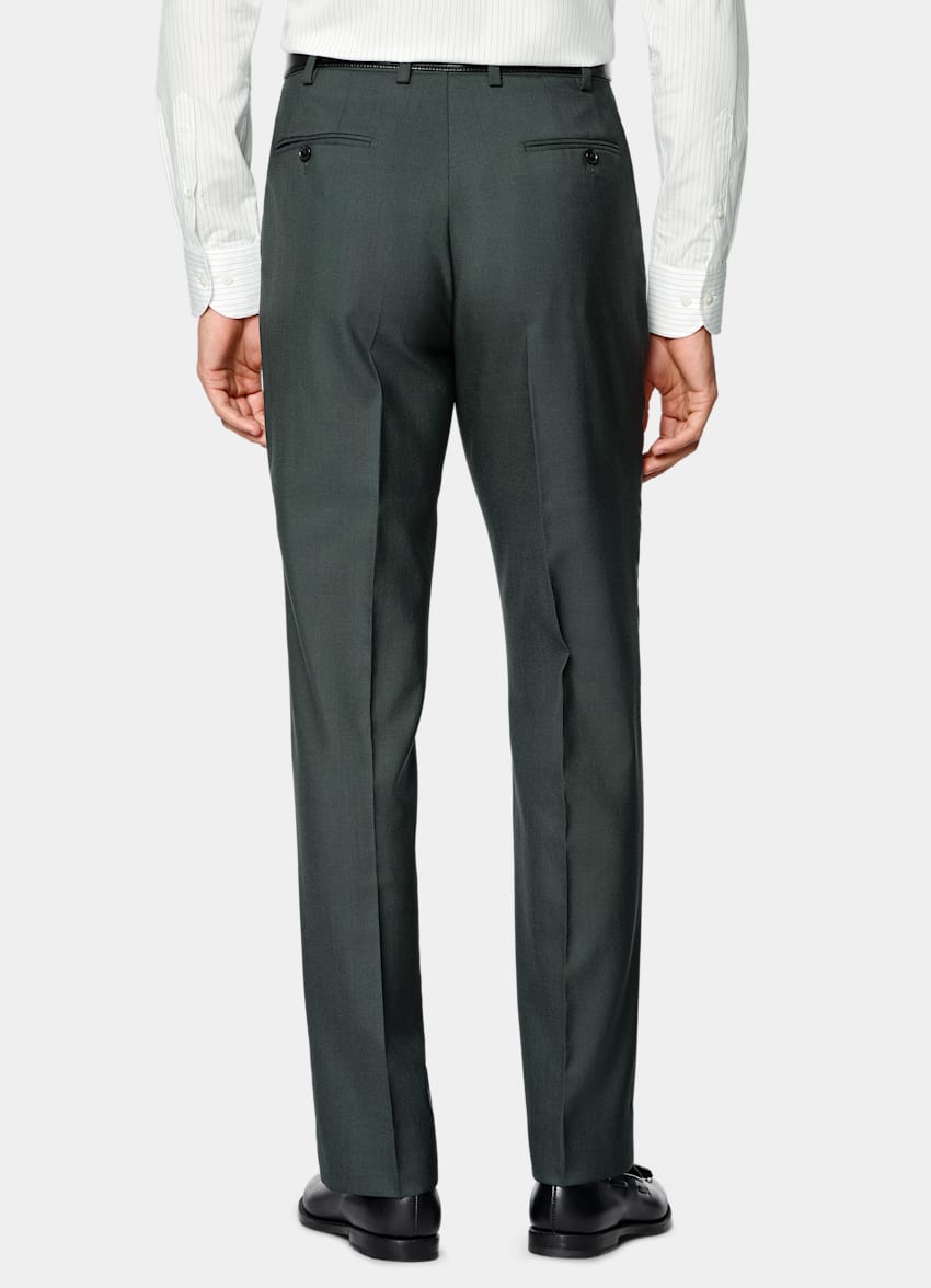 SUITSUPPLY All season Pure laine tropicale par Vitale Barberis Canonico, Italie Costume Perennial Havana coupe Tailored vert fonc&eacute;