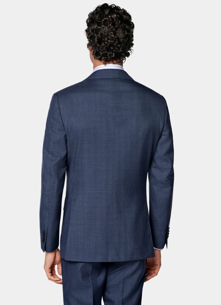 SUITSUPPLY All season Reine tropische Wolle von Vitale Barberis Canonico, Italien Havana Perennial Anzug mittelblau Tailored Fit