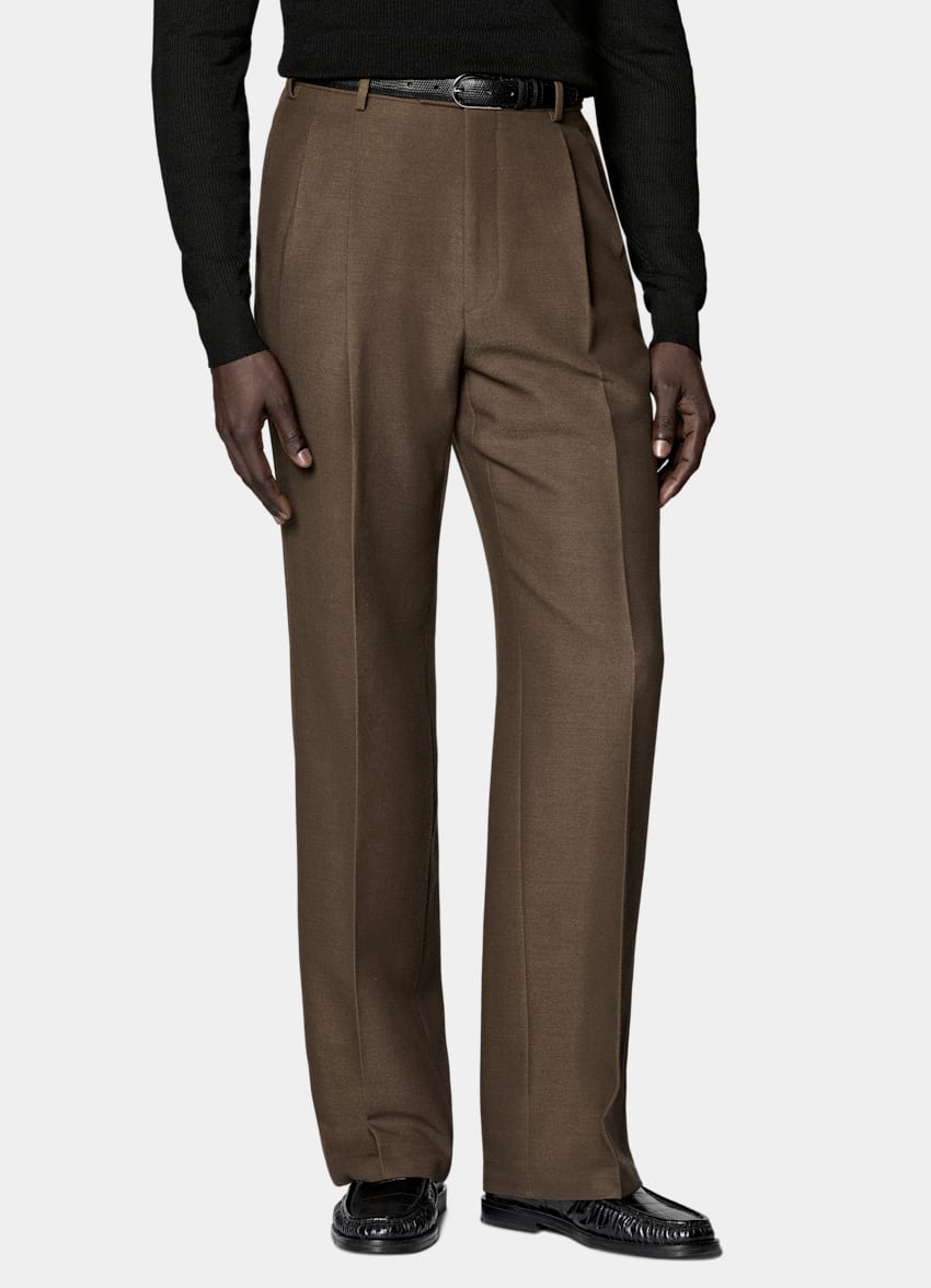 SUITSUPPLY All Season Wool Mohair Silk by Cerruti, Italy Mid Green Relaxed Fit Brera Suit