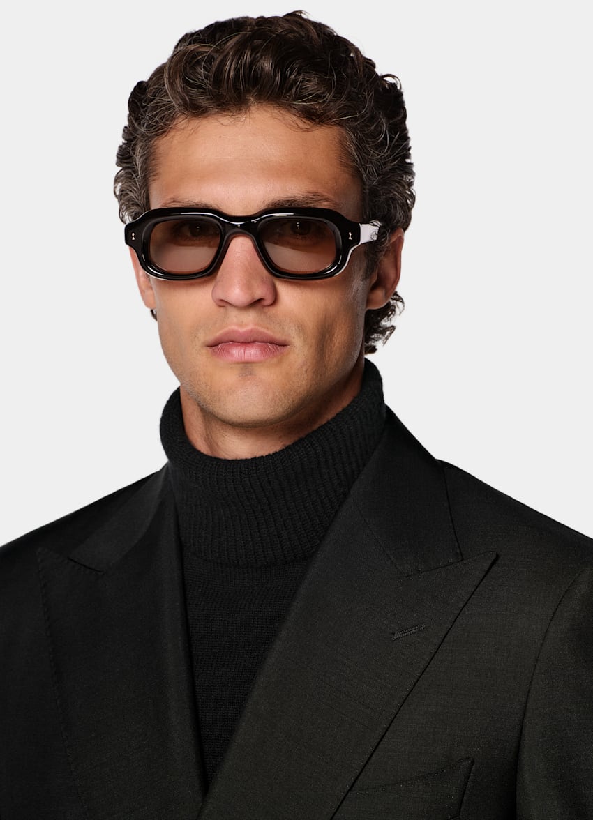 SUITSUPPLY All season Laine et mohair par Vitale Barberis Canonico, Italie Costume Milano coupe Tailored noir