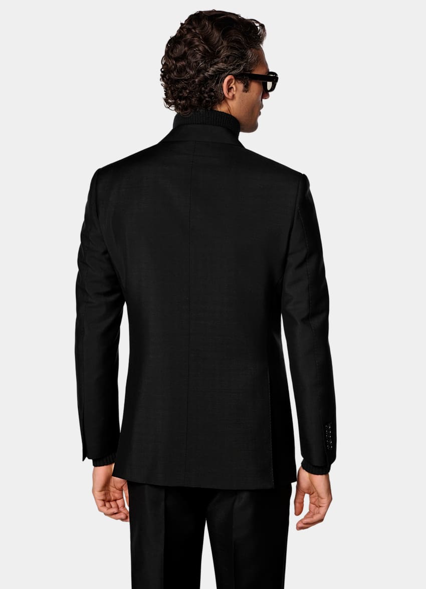 SUITSUPPLY All season Laine et mohair par Vitale Barberis Canonico, Italie Costume Milano coupe Tailored noir