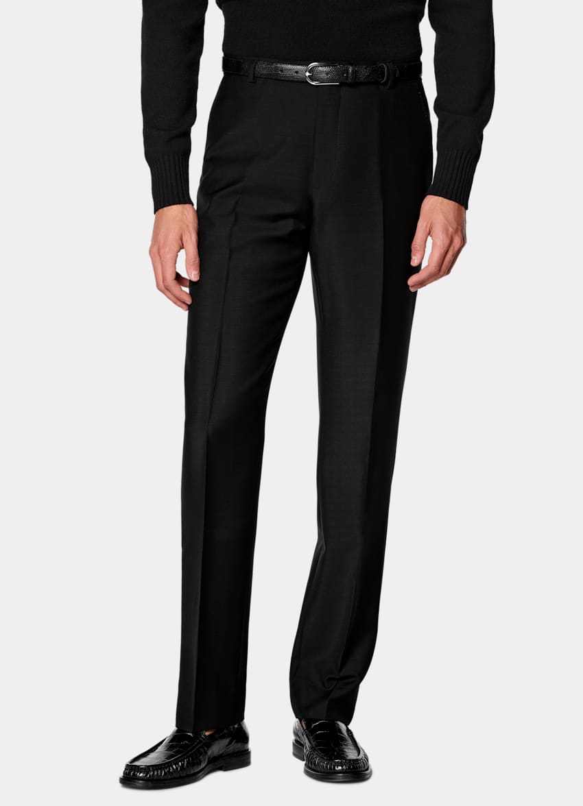 SUITSUPPLY All season Laine et mohair par Vitale Barberis Canonico, Italie Costume Milano coupe Tailored noir