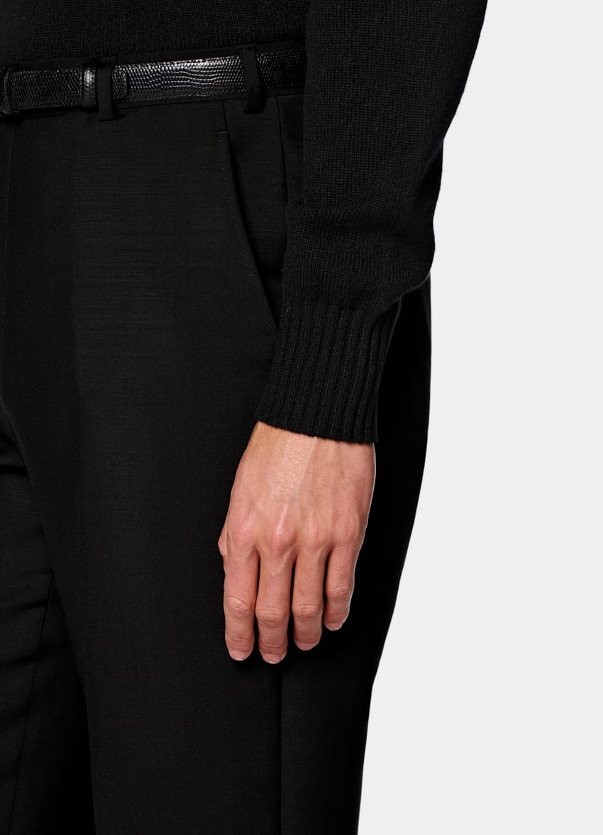 SUITSUPPLY All season Laine et mohair par Vitale Barberis Canonico, Italie Costume Milano coupe Tailored noir