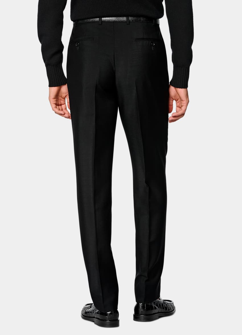 SUITSUPPLY All season Laine et mohair par Vitale Barberis Canonico, Italie Costume Milano coupe Tailored noir
