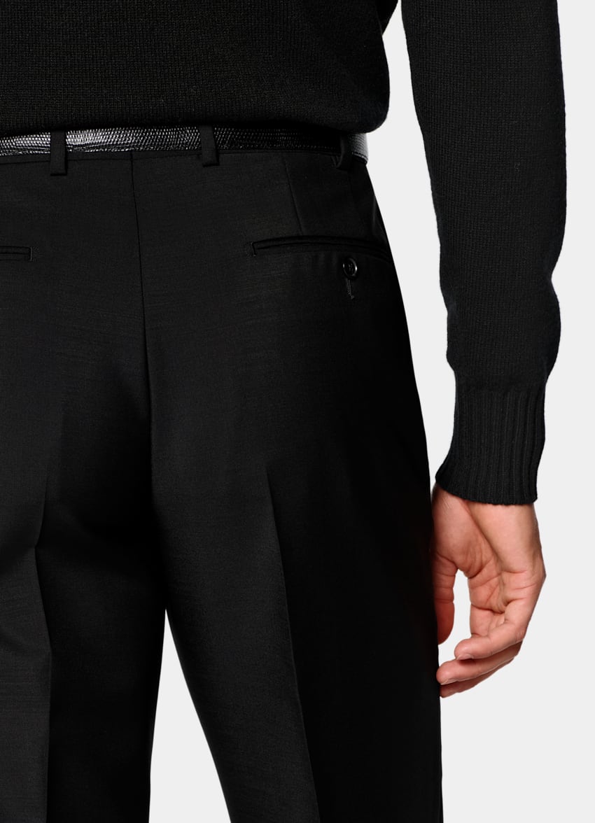 SUITSUPPLY All season Laine et mohair par Vitale Barberis Canonico, Italie Costume Milano coupe Tailored noir