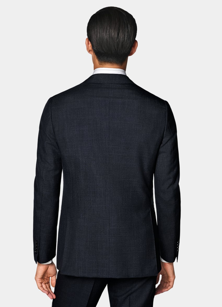 SUITSUPPLY All Season Pure Tropical Wool by Vitale Barberis Canonico, Italy Navy Perennial Tailored Fit Havana Suit