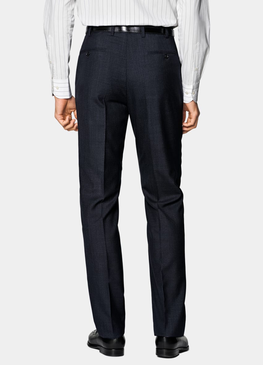 SUITSUPPLY All Season Pure Tropical Wool by Vitale Barberis Canonico, Italy Navy Perennial Tailored Fit Havana Suit