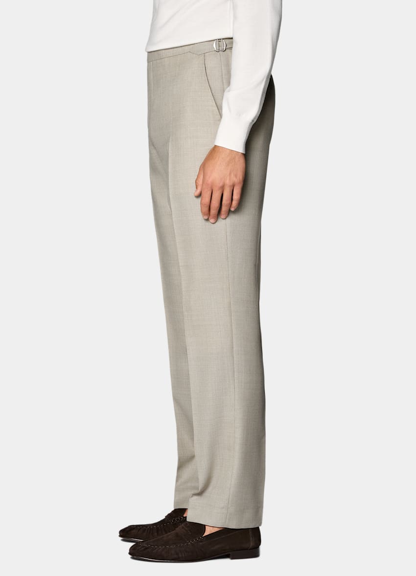 SUITSUPPLY All Season Pure Wool by Vitale Barberis Canonico, Italy Sand Tailored Fit Havana Suit