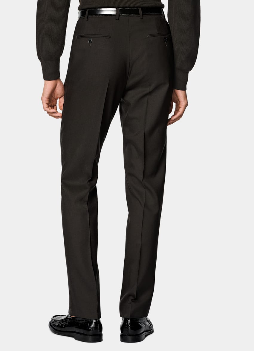 SUITSUPPLY All Season Pure Tropical Wool von Vitale Barberis Canonico, Italien Dark Brown Perennial Tailored Fit Havana Suit