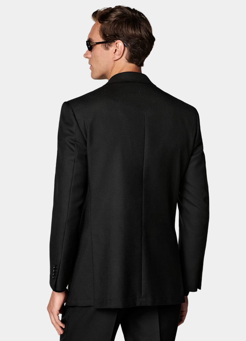 SUITSUPPLY All Season Wool Mohair par Rogna, Italie Black Relaxed Fit Roma Suit