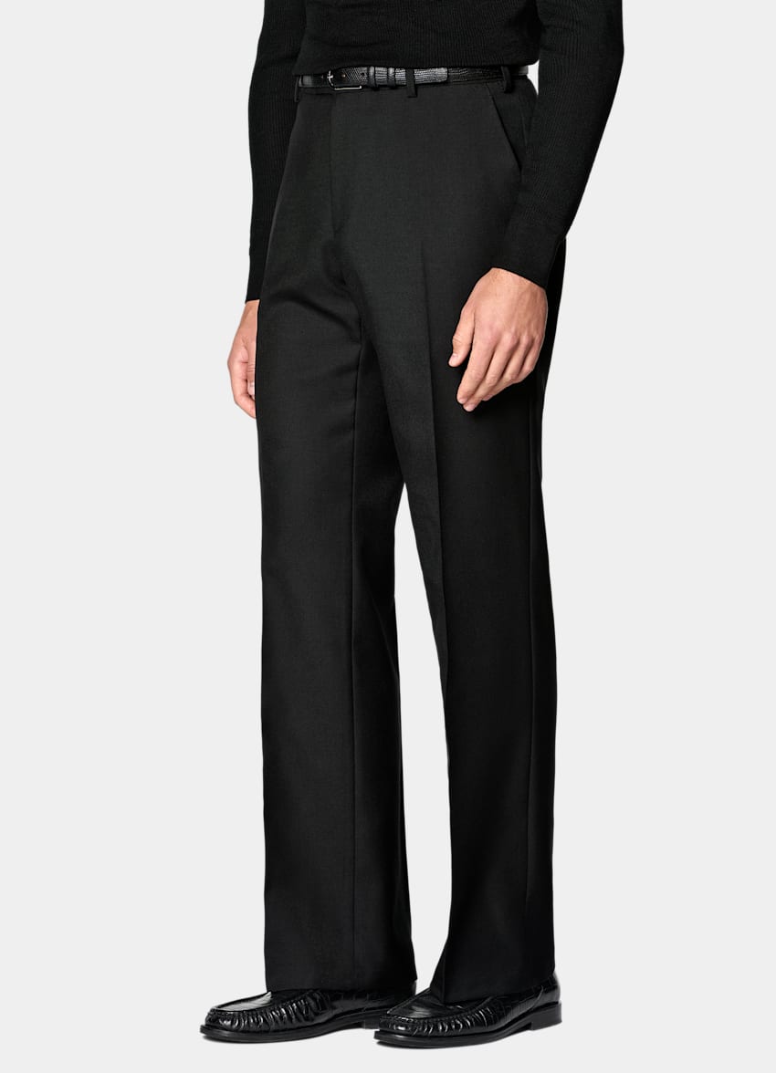 SUITSUPPLY All Season Wool Mohair par Rogna, Italie Black Relaxed Fit Roma Suit