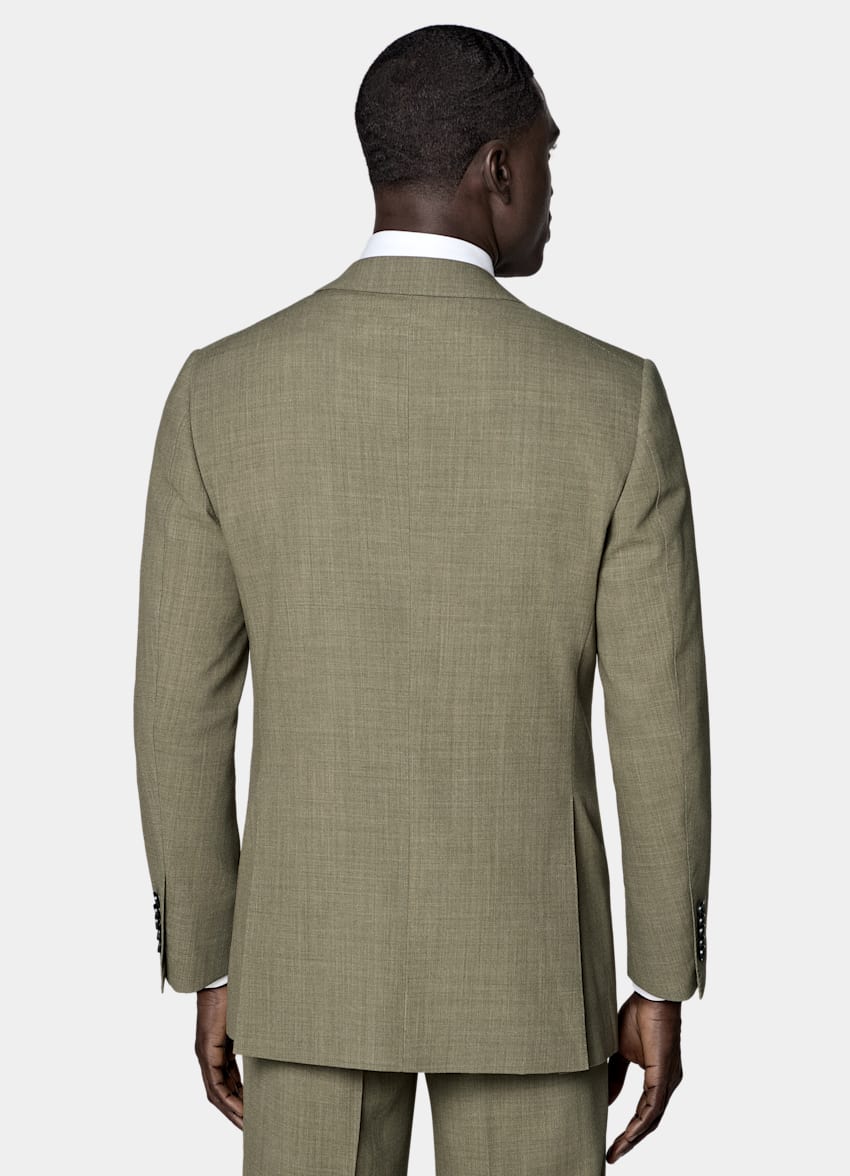 SUITSUPPLY All Season Pure Wool by Botto Giuseppe, Italy Mid Green Tailored Fit Milano Suit