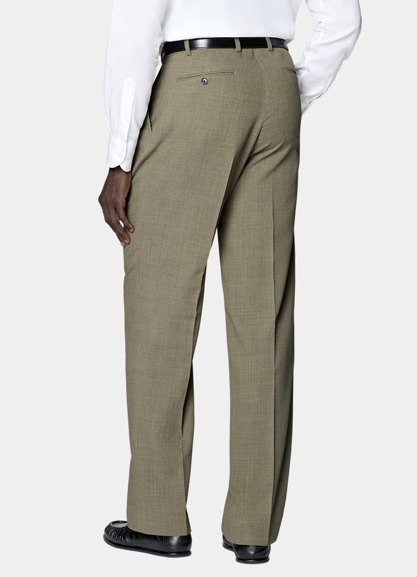 SUITSUPPLY All Season Pure Wool by Botto Giuseppe, Italy Mid Green Tailored Fit Milano Suit