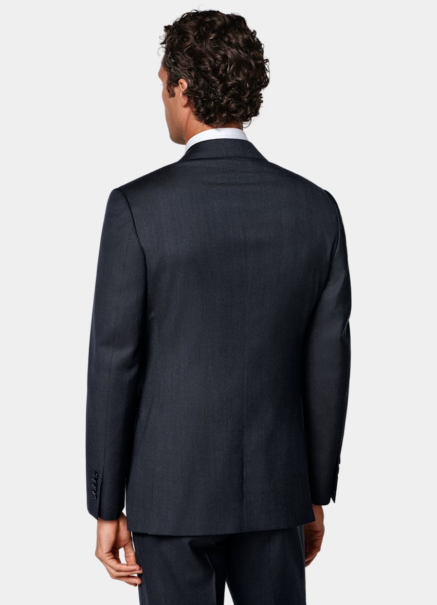 SUITSUPPLY All Season Pure S130's Wool by Carlo Barbera, Italy Navy Tailored Fit Havana Suit