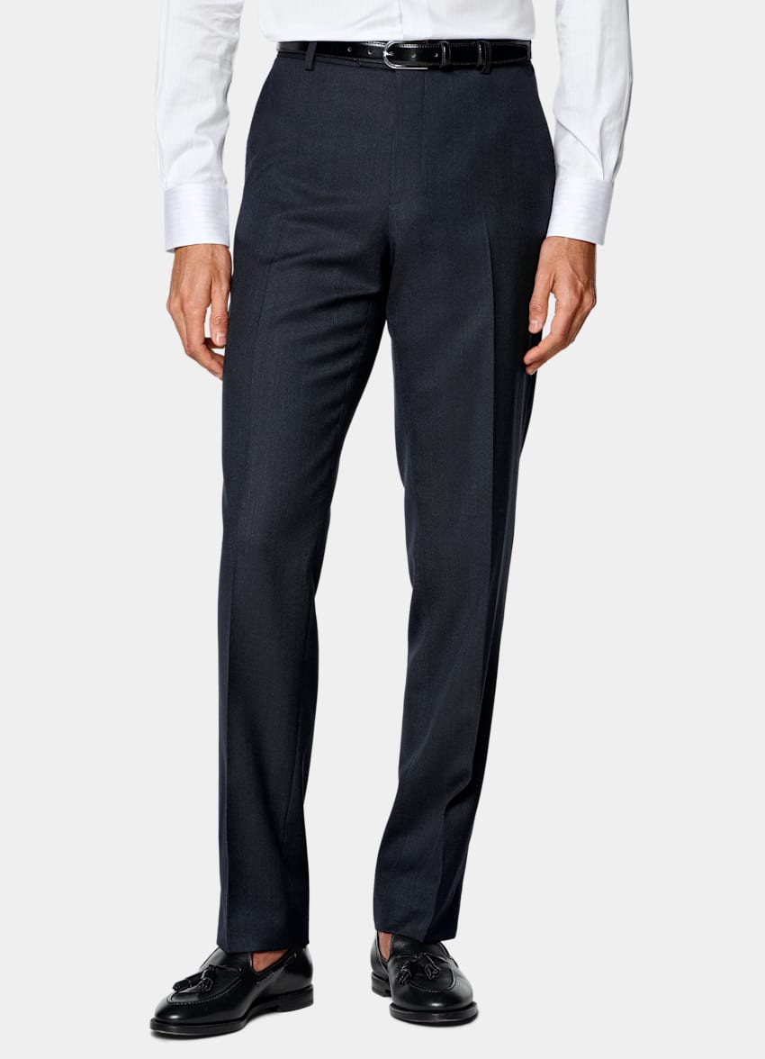 SUITSUPPLY All Season Pure S130's Wool by Carlo Barbera, Italy Navy Tailored Fit Havana Suit