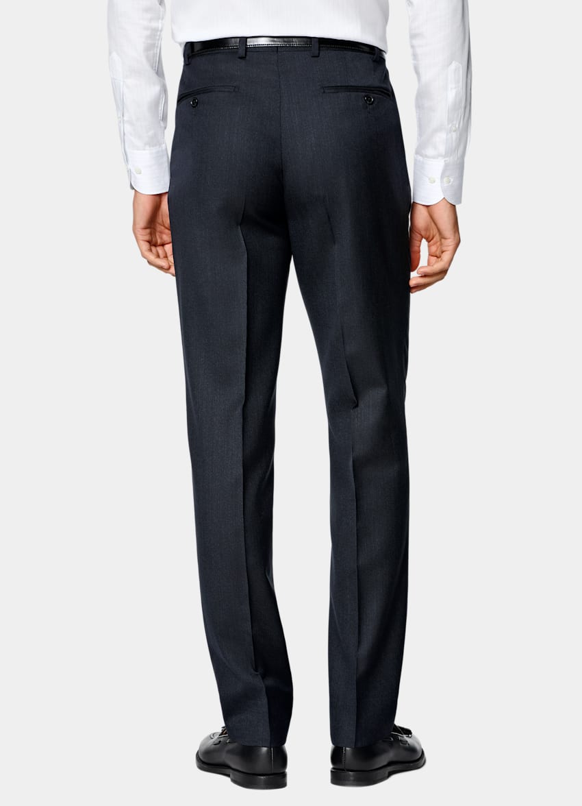 SUITSUPPLY All Season Pure S130's Wool by Carlo Barbera, Italy Navy Tailored Fit Havana Suit