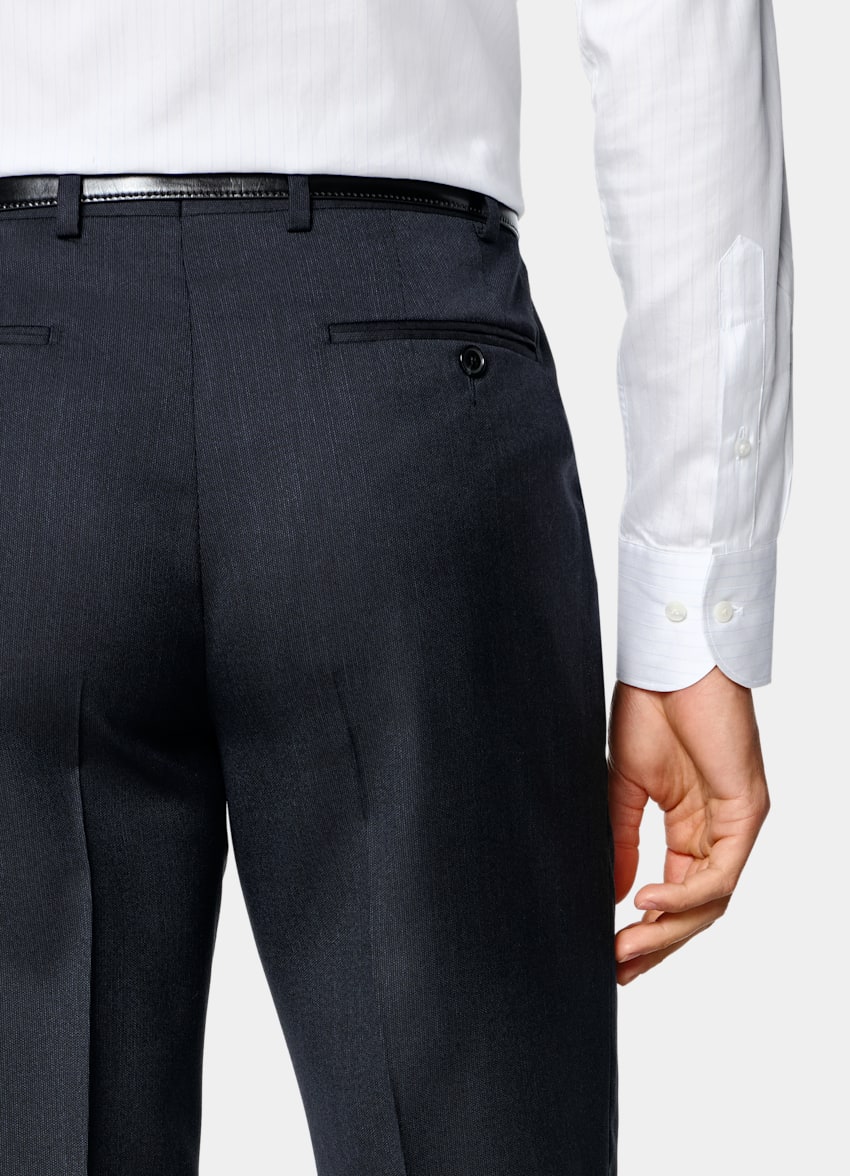 SUITSUPPLY All Season Pure S130's Wool by Carlo Barbera, Italy Navy Tailored Fit Havana Suit