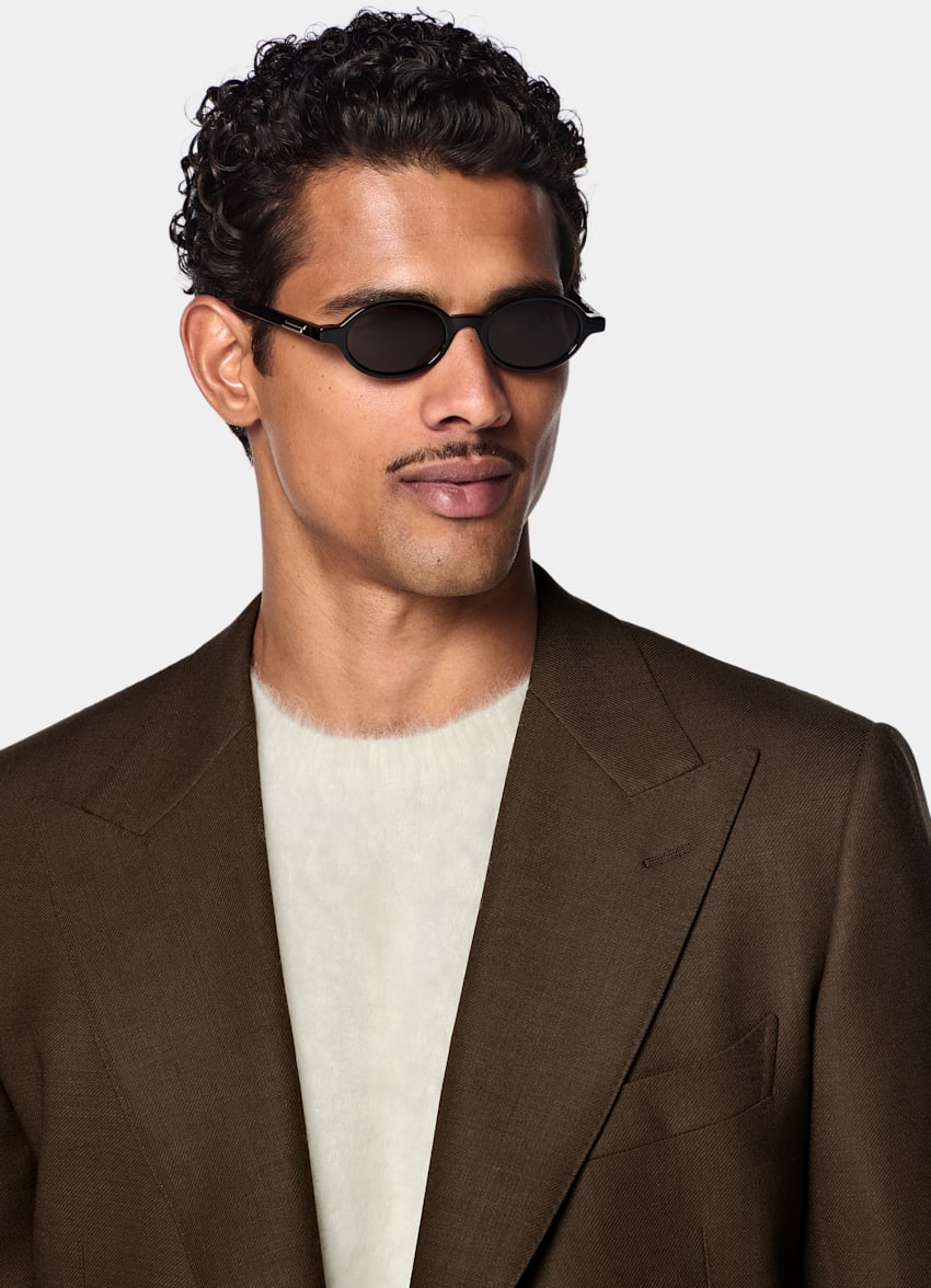 SUITSUPPLY Pure Wool by Subalpino, Italy Mid Brown Tailored Fit Milano Suit