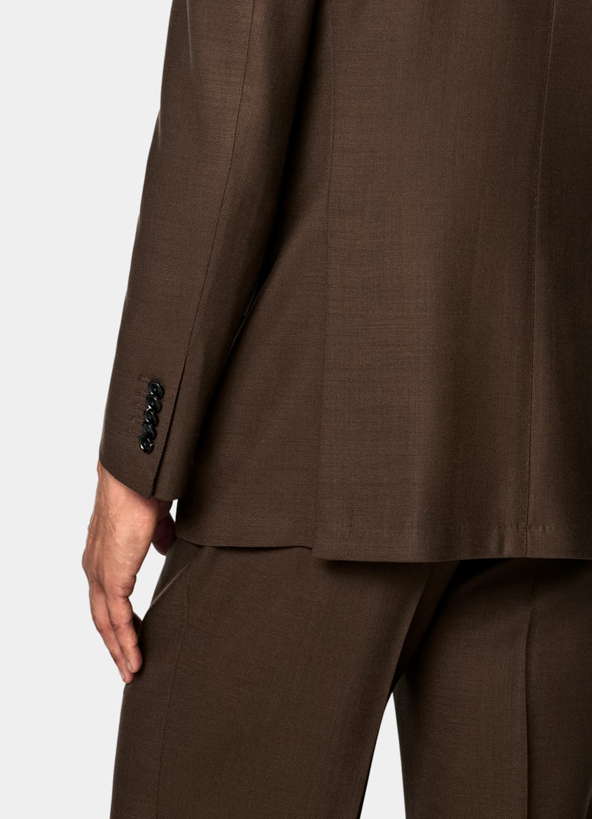 SUITSUPPLY Pure Wool by Subalpino, Italy Mid Brown Tailored Fit Milano Suit
