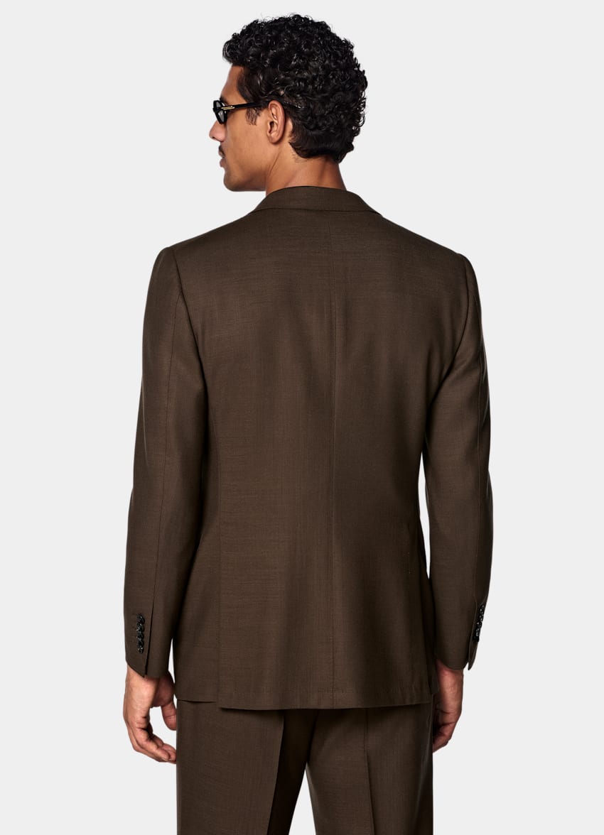 SUITSUPPLY Pure Wool by Subalpino, Italy Mid Brown Tailored Fit Milano Suit