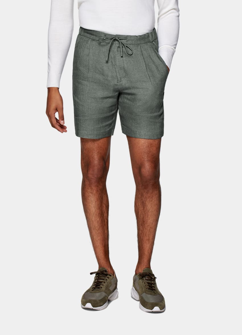 SUITSUPPLY Pure Linen by Solbiati, Italy Mid Green Casual Set